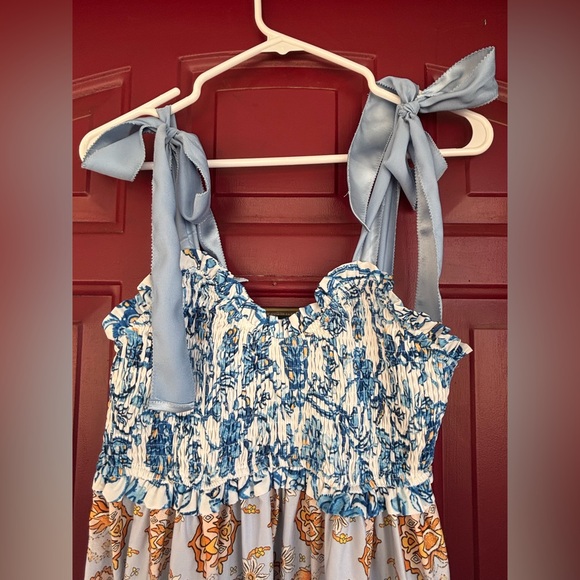 Women’s Flowy Smoked Maxi Summer Dress - Picture 8 of 9